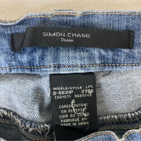 VINTAGE SIMON CHANG HIGH-RISE SLIM STRAIGHT DENIM JEANS - Picture 3 of 8
